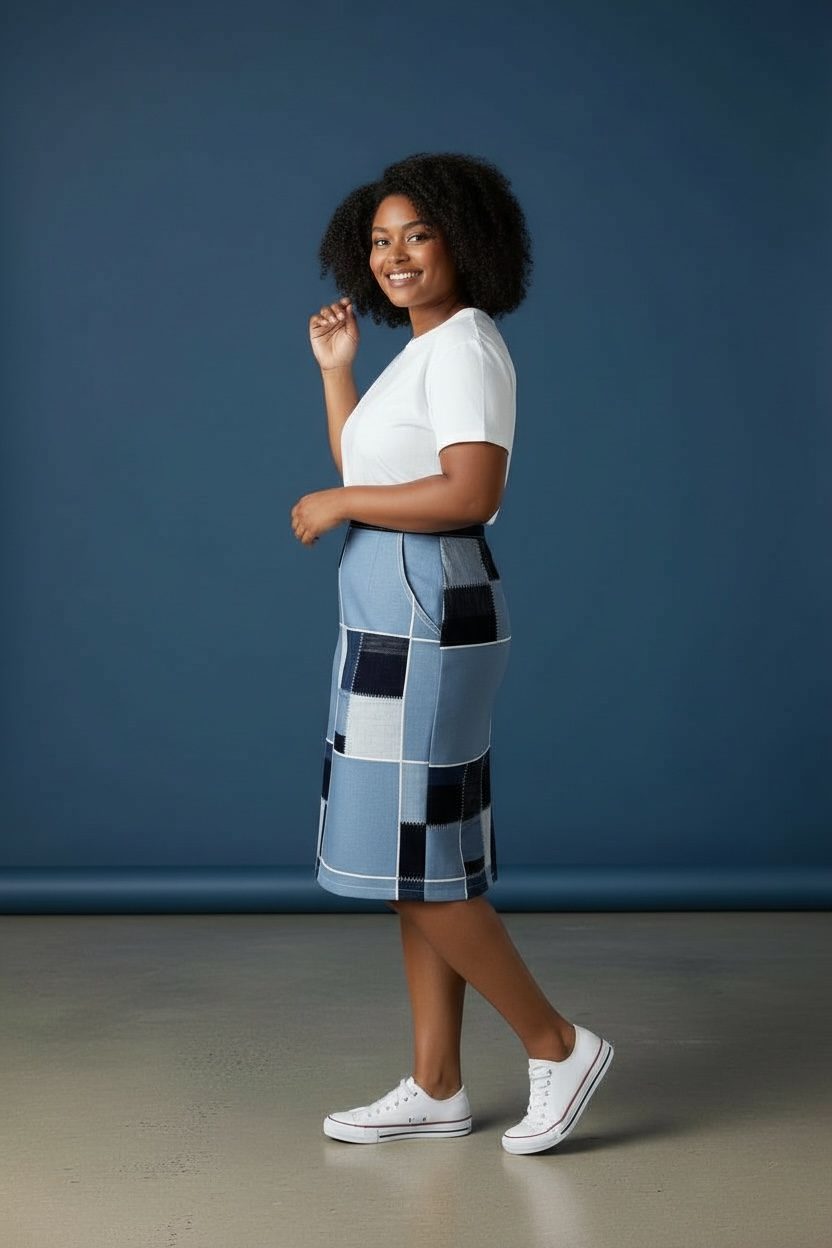 JUPE PATCHWORK – BLUEJEANS