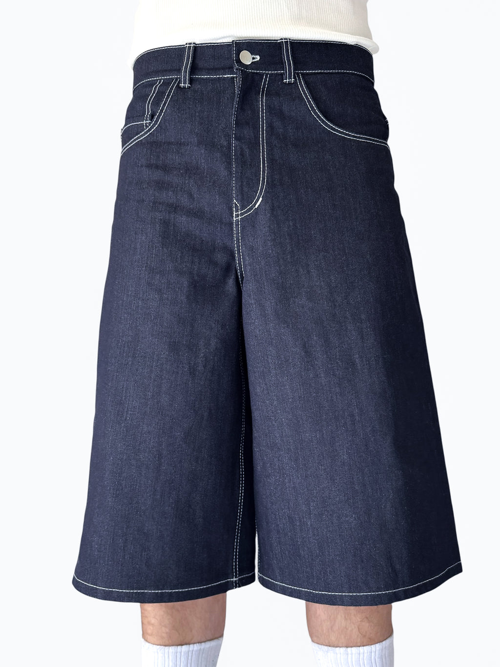 Bermuda Loose Fit en Denim Brut – “SUMMERTIME”