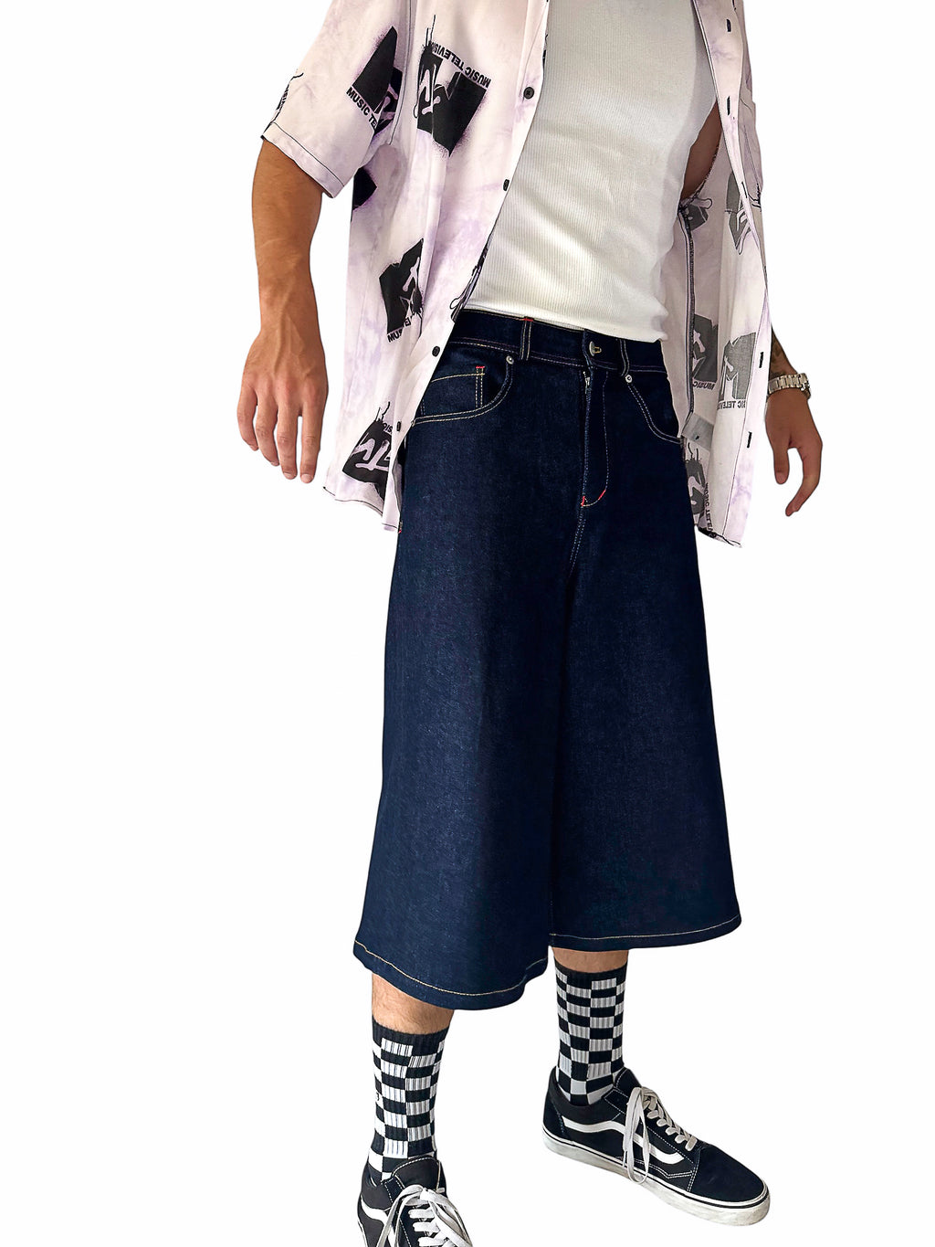 Phat Jorts Oversize en Denim Brut – “JUICY”