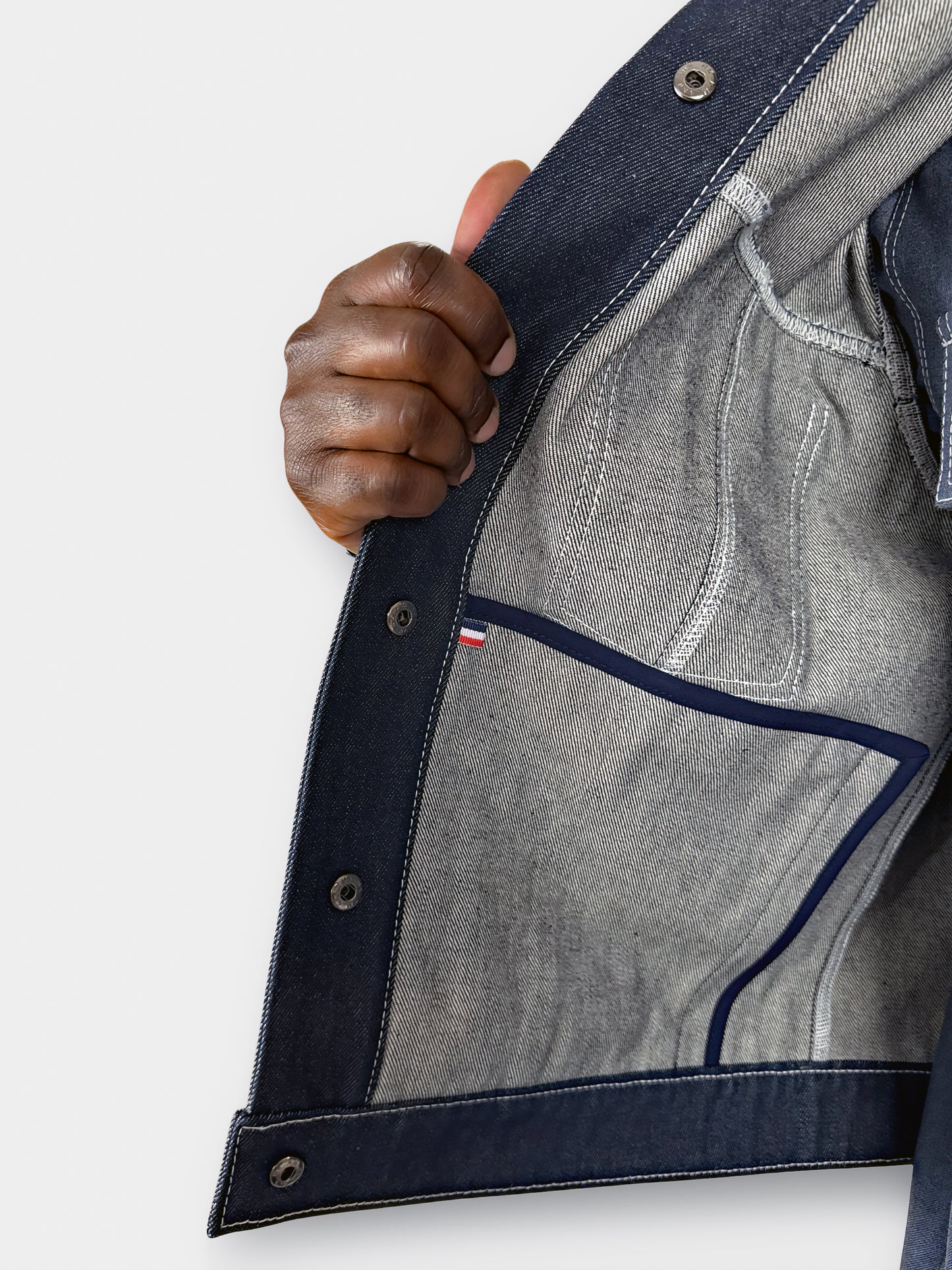 Veste Trucker Patchwork – “BLUEPRINT”