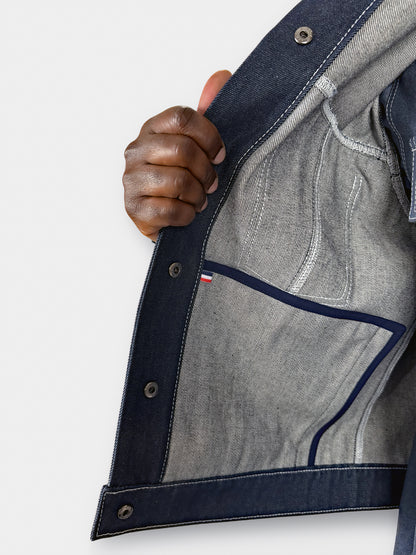 Veste Trucker Patchwork – “BLUEPRINT”