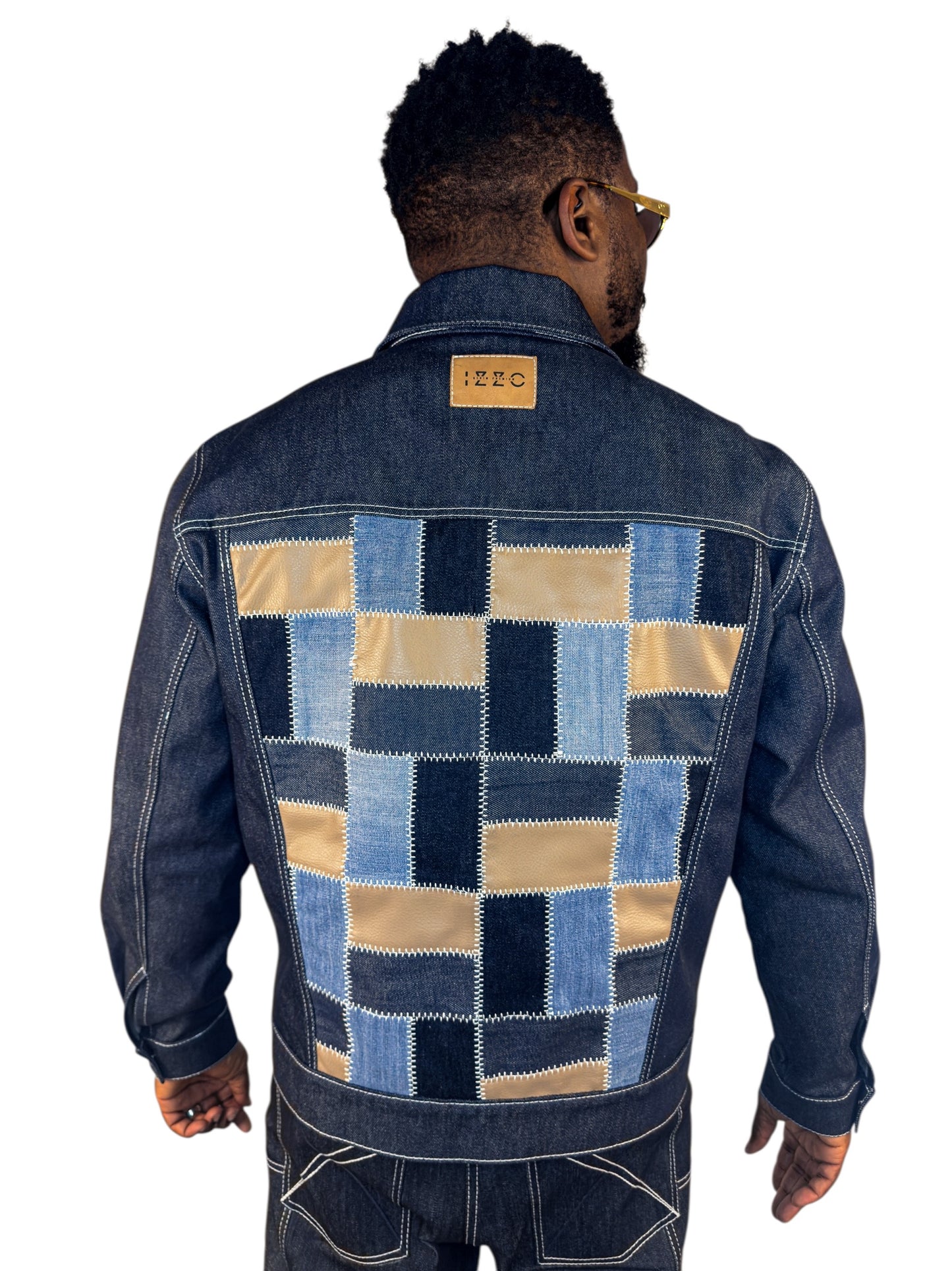 Veste Trucker Patchwork – “BLUEPRINT”
